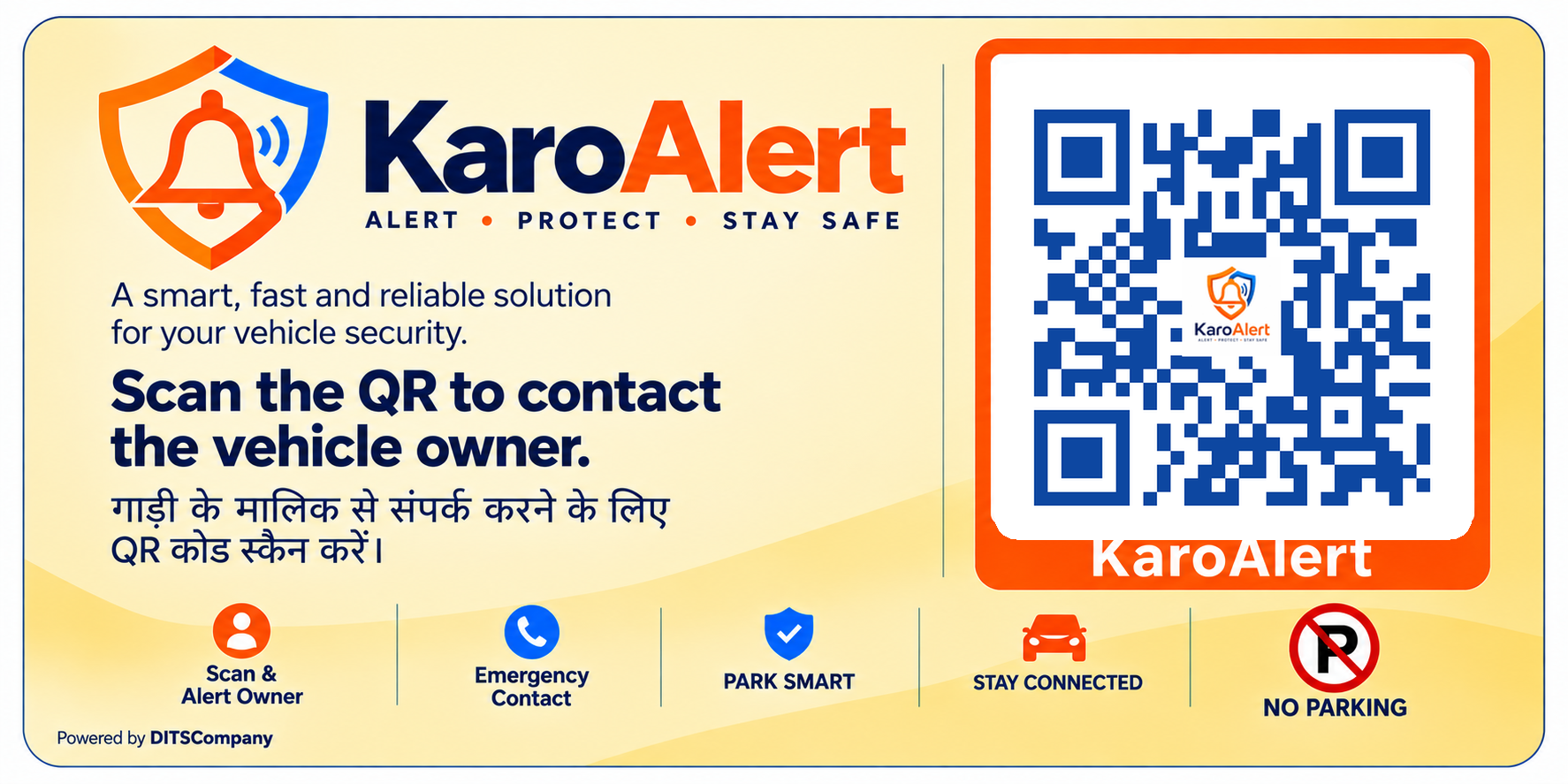 Karo Alert Car Tag Template